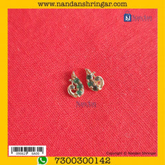 MayuraKrit Kundal - Silver (Panna)