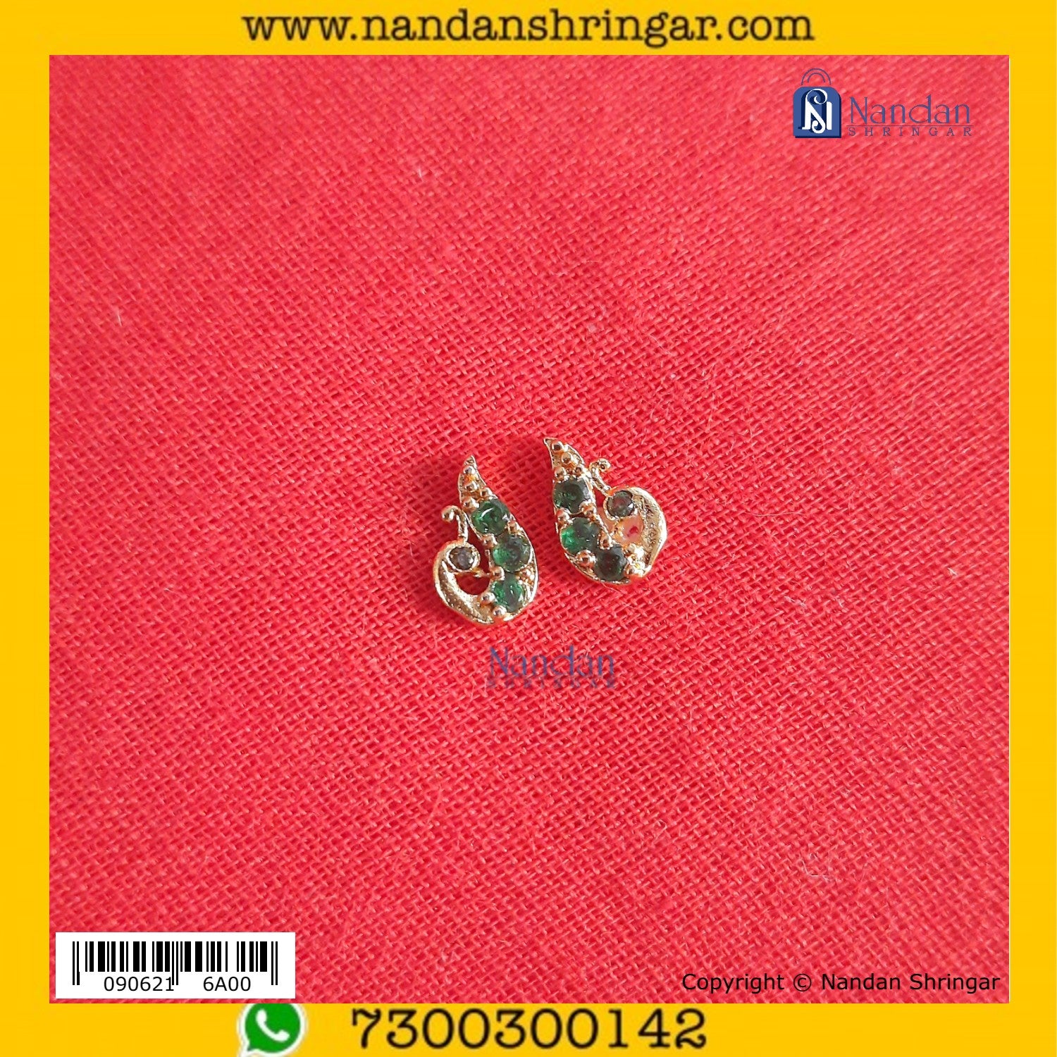 MayuraKrit Kundal - Silver (Panna)