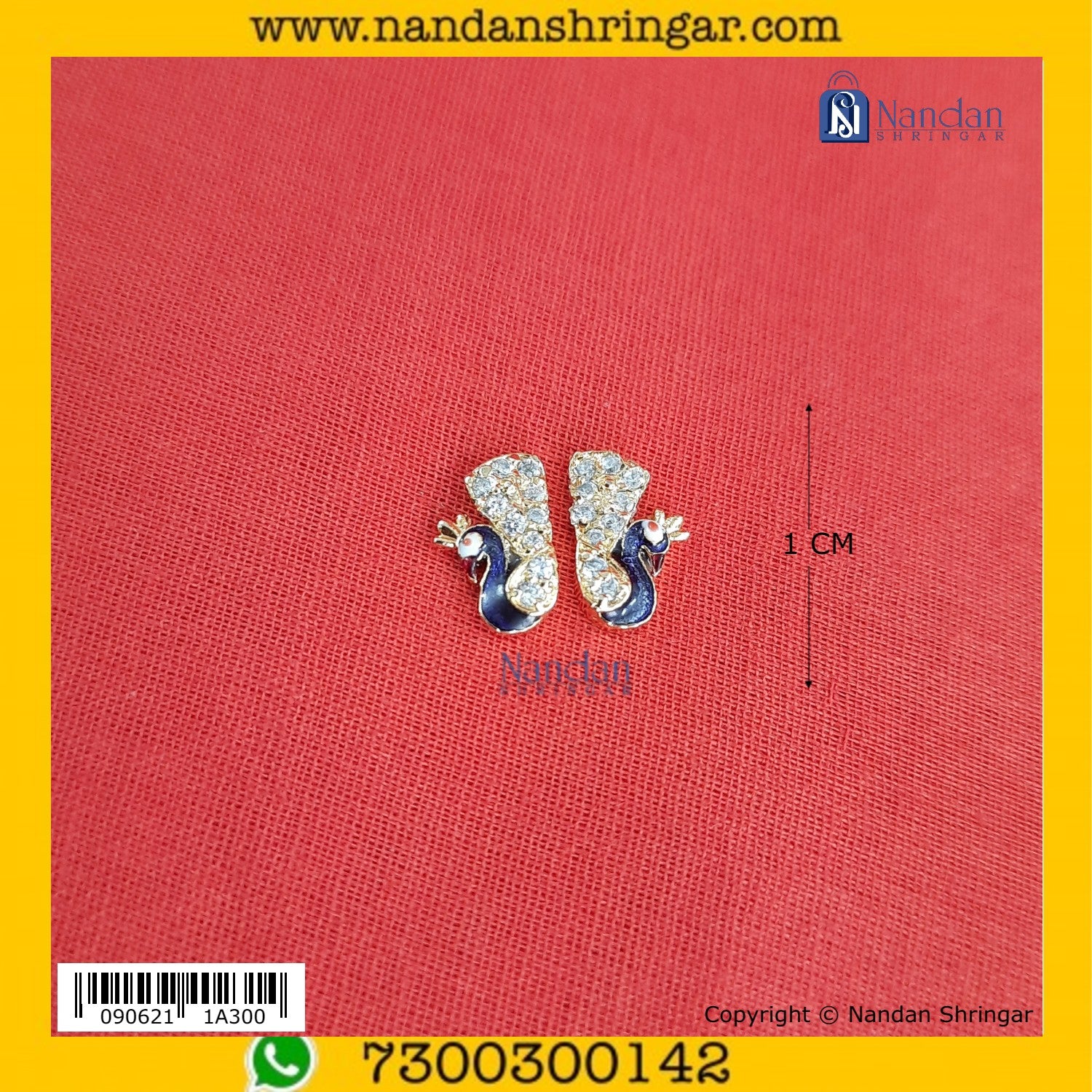 MayuraKrit Kundal - Silver (Heera)