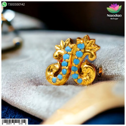 MayuraKrit Kundal - Silver (Firozi)