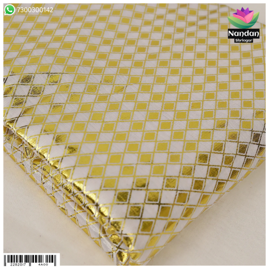 Choras Zari Chap Vastra - White