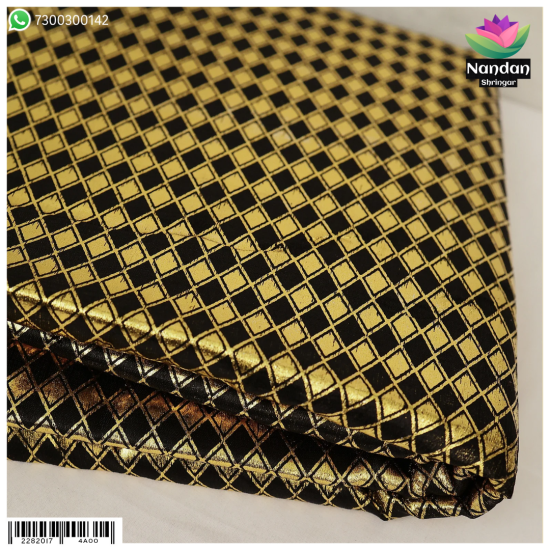 Choras Zari Chap Vastra - Black Choras Zari Chap Vastra - Black