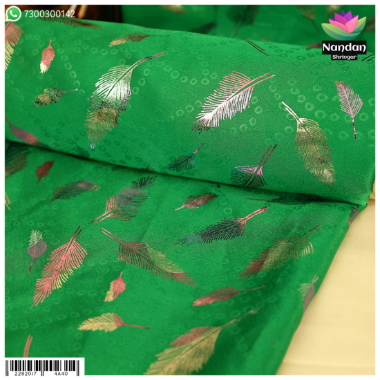 Satin Mayur Print Vastra - Blue