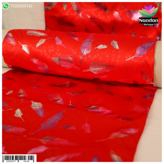 Satin Mayur Print Vastra - Blue