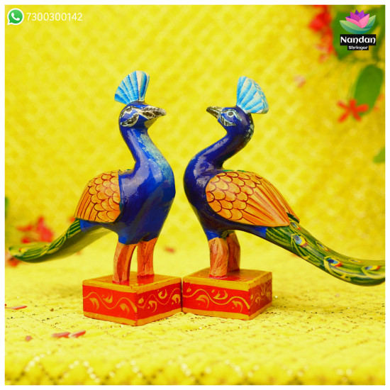 Wooden Peacock - 6 Inch 