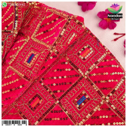 Velvet Chokhana Vastra - Dark Pink