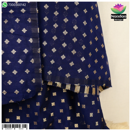 Cotton Butti Kapad - Dark Blue 