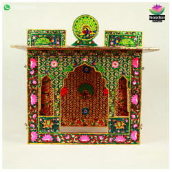 Meenakari Bangla - Reversible  Side 1 - Laal Side 2 - Hara ( 16 Inch )