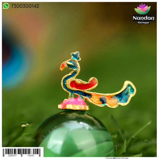 Meenakari Hasth Mor - Silver