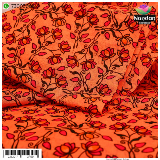 Kamal Print Vastra - Peach