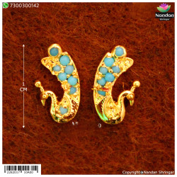 MayuraKrit Kundal - Silver (Firozi) MayuraKrit Kundal - Silver (Firozi)