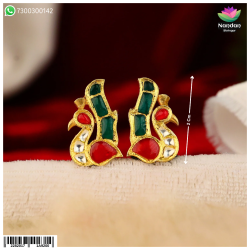 Jadaau MayuraKrit Kundal - Milma (Silver) Size 3 Jadaau MayuraKrit Kundal - Milma (Silver) Size 3