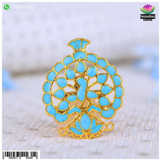 Meenakari Mukut - Blue (Without Kiran)