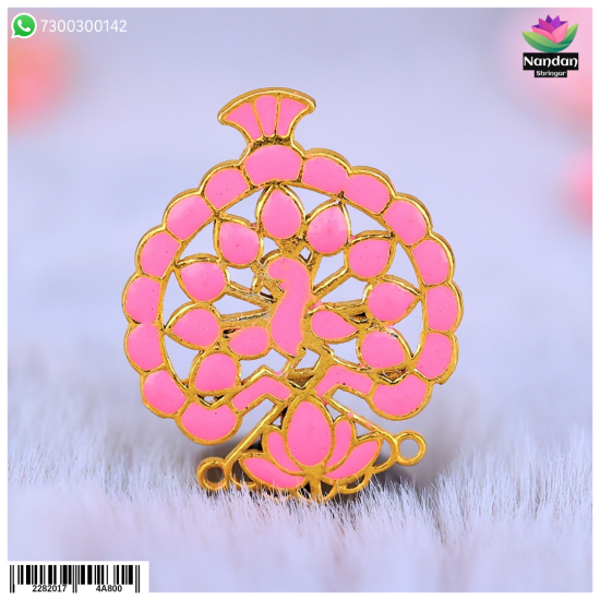 Meenakari Mukut - Pink (Without Kiran)
