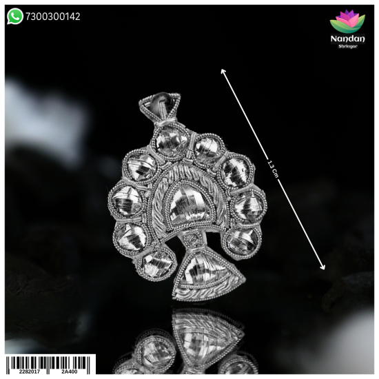 Ruperi Zari Mukut - Silver 