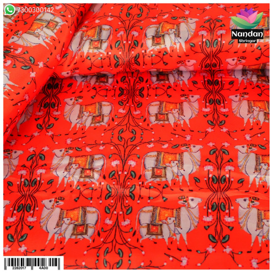 Cow Print Vastra ( Red ) Cow Print Vastra ( Red )