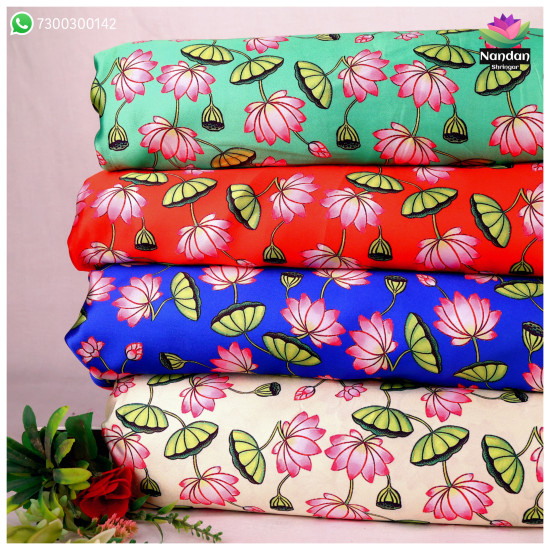 Kamal Print Vastra - Red Kamal Print Vastra - Red