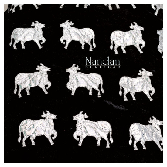 Cow Print Velvet Vastra - Black