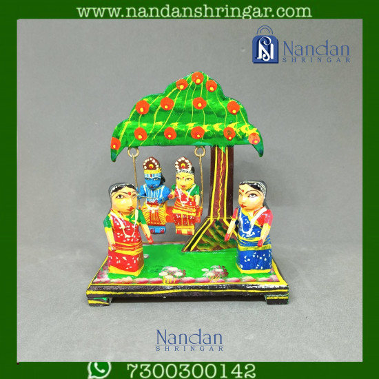 Radha Krishna Jhanki (Hand Painted)