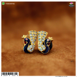 MayuraKrit Kundal - Silver (Heera)