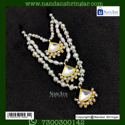 Jadaau Real Pearl Mala - Silver