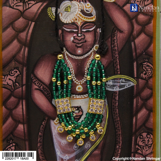 Panna Heera Haar - Silver