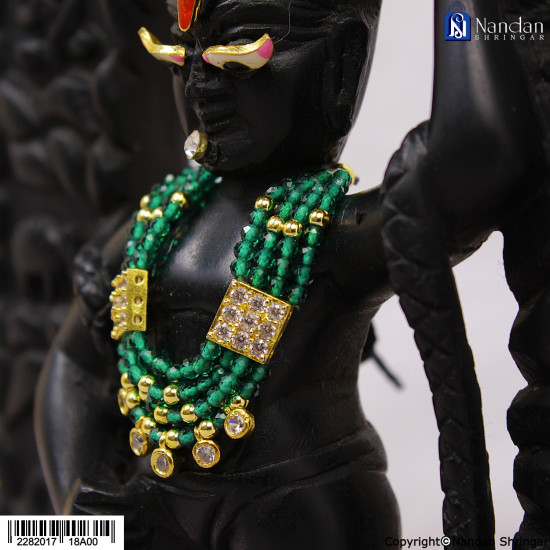 Panna Heera Haar - Silver