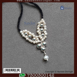 Moti Mala Silver - Real Pearl (No 1)
