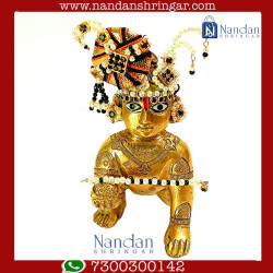 Shyam Ghata Mukut Shishfool Kundal Alkavali Bansuri (Silver)