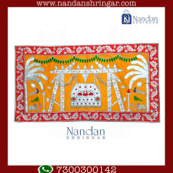 Special Embroidery Pichwai Silk (Nandotsav)