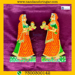 Gopi Aarti Pair - Orange (Kesariya)