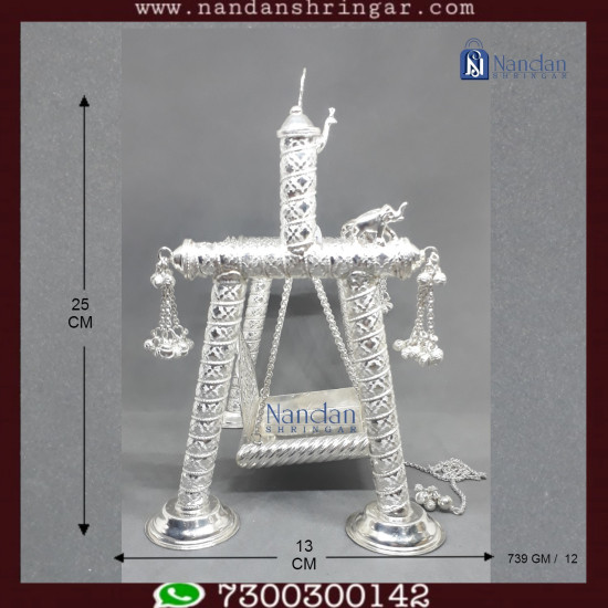 Premium Carving Palna - Fine Silver (739 GM)
