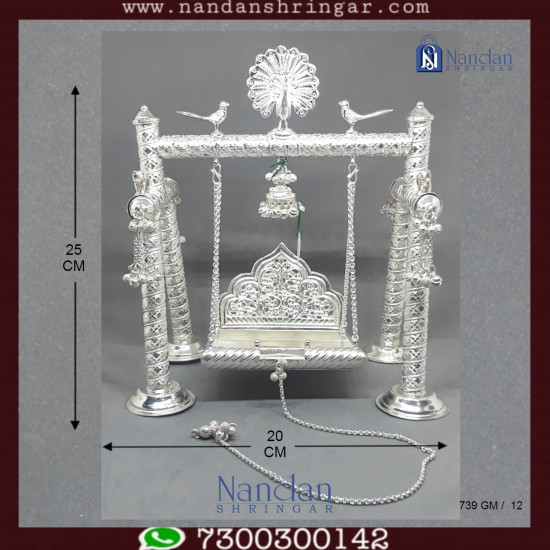Premium Carving Palna - Fine Silver (739 GM)