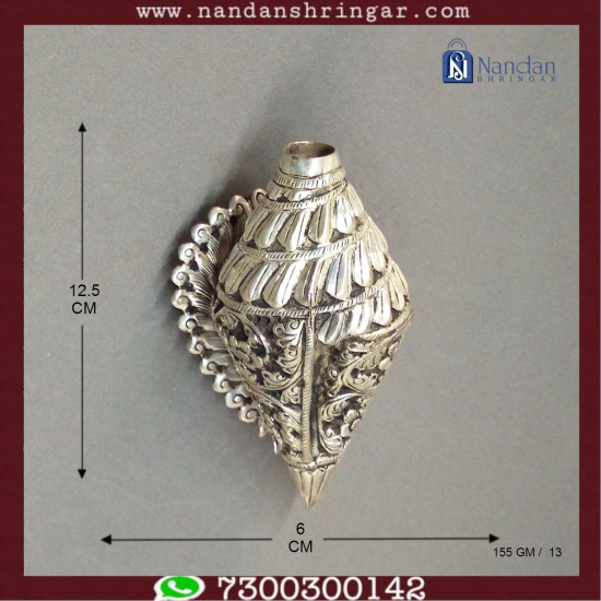 Carving Shankh  - Fine Silver