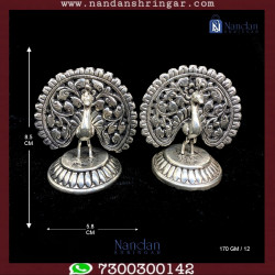 Peacock Fine Silver - One Pair