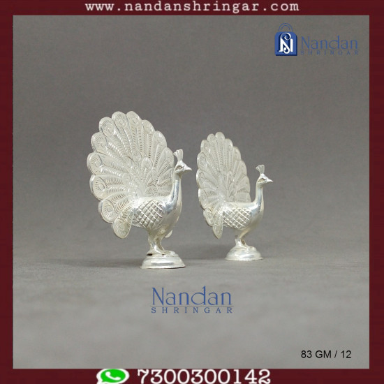 Peacock Fine Silver - One Pair