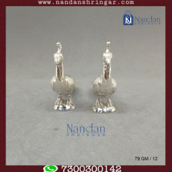 Peacock Fine Silver - One Pair