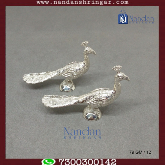 Peacock Fine Silver - One Pair