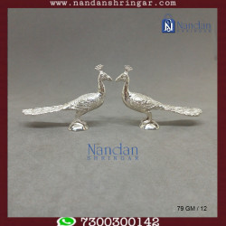 Peacock Fine Silver - One Pair