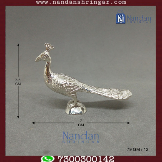 Peacock Fine Silver - One Pair