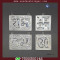 Shubh-Labh-Om-Swastik Hanging - Fine Silver 