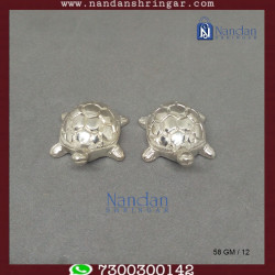 Tortoise  Fine Silver - One Pair