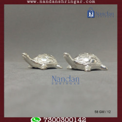 Tortoise  Fine Silver - One Pair