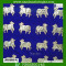 Cow Print Velvet Vastra - Blue