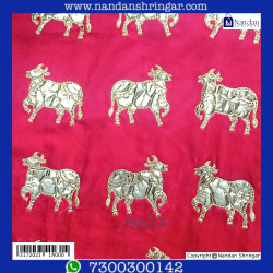 Cow Print Velvet Vastra - Pink