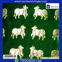 Cow Print Velvet Vastra - Green