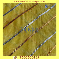 Dhora Wala Doriya Special Zari  Vastra - Yellow (Nimbu Pila)