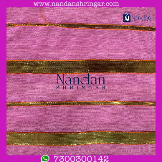 Dhora Wala Doriya Special Zari  Vastra - Pink (Gulabi)