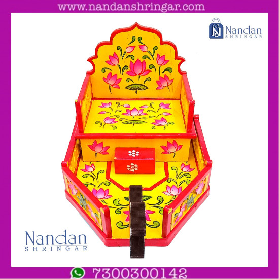 Wooden Naav - Hand Painted