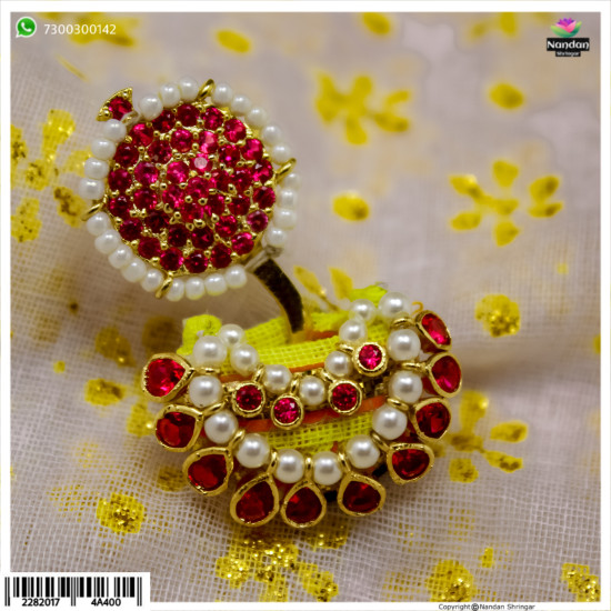 Gol Chandrika with Paag - Silver (Manek)